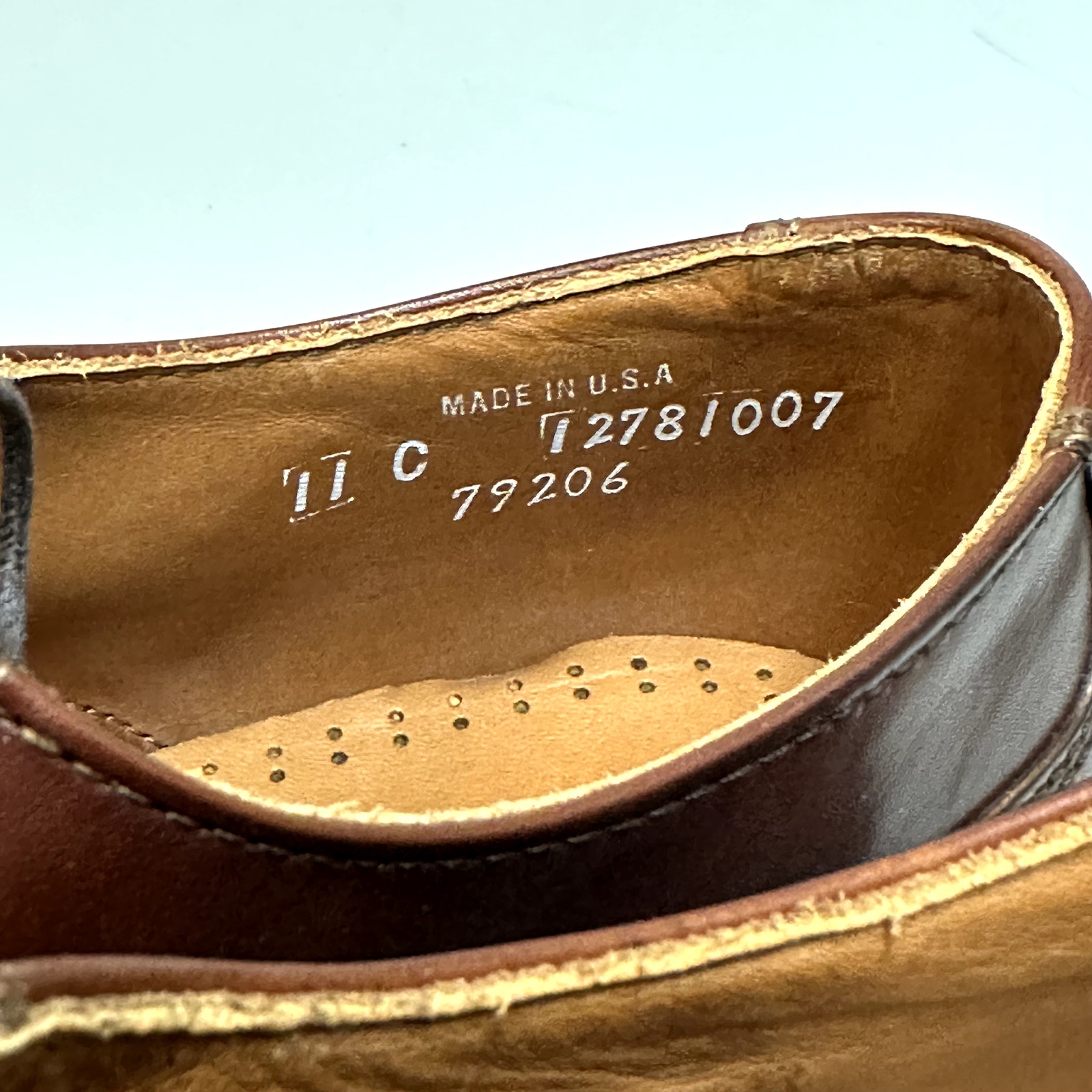 Nib Rancourt & Co. X Footjoy Split Toe Derby Dress Shoe Brown Calf 79206 11 C — image 6 of 8